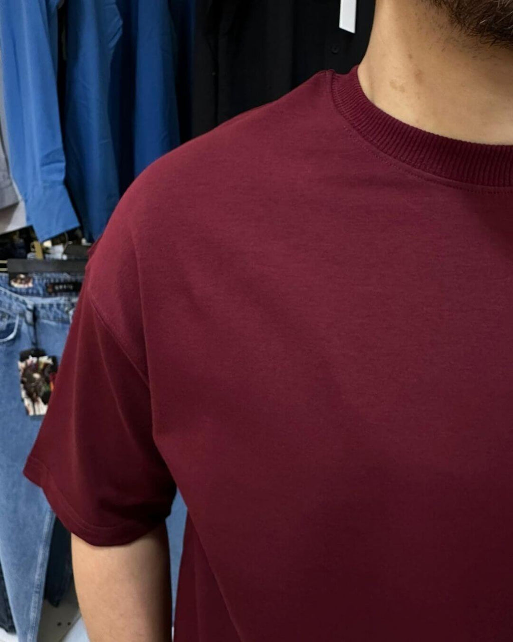 Bisiklet Yaka Basic T-Shirt
