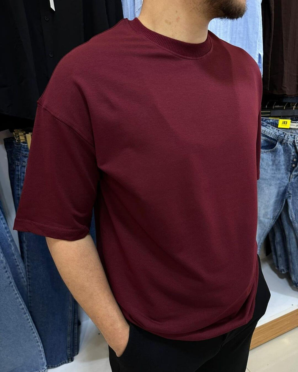 Bisiklet Yaka Basic T-Shirt