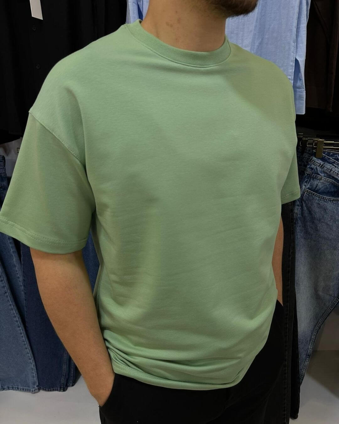 Bisiklet Yaka Basic T-Shirt