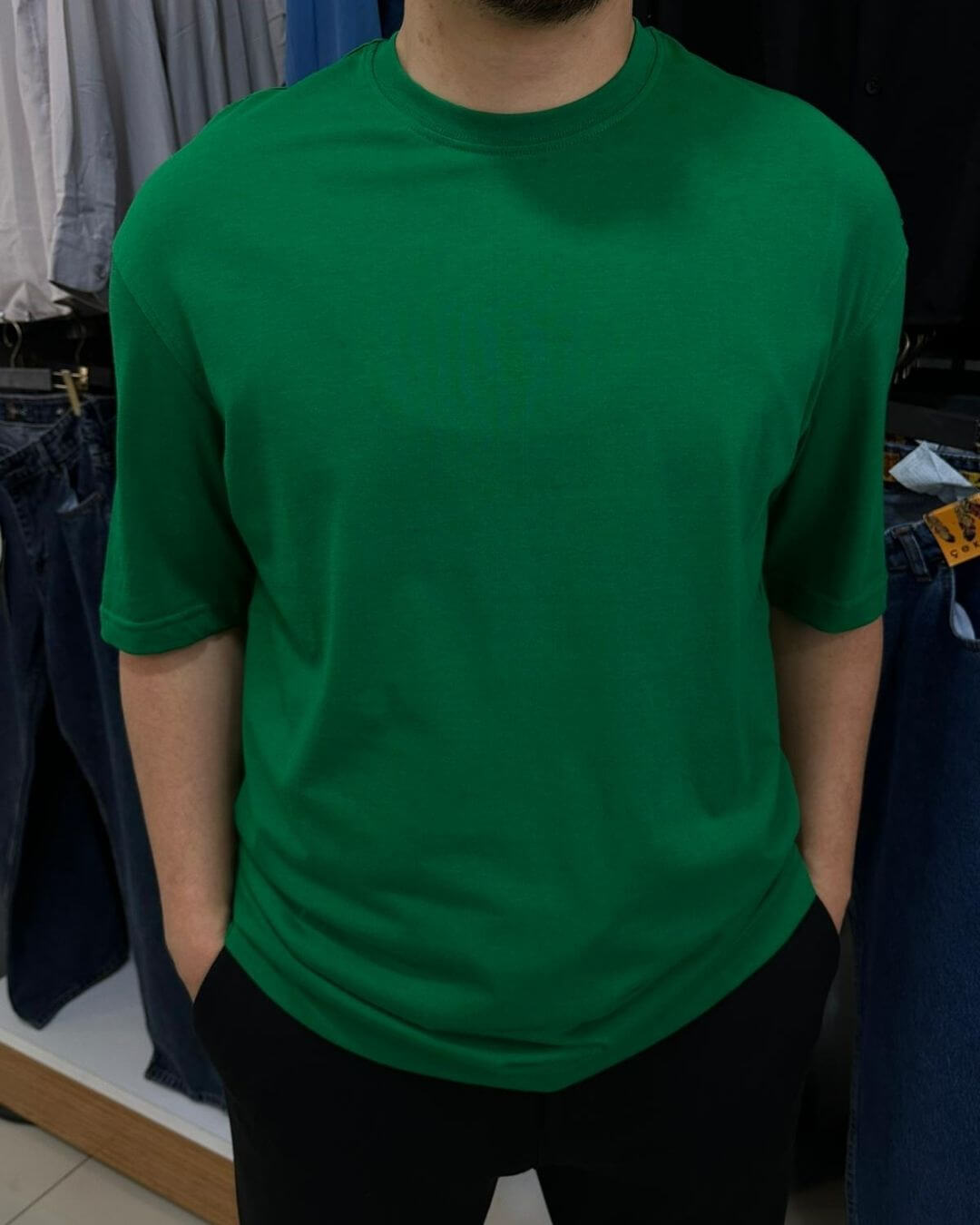 Bisiklet Yaka Basic T-Shirt