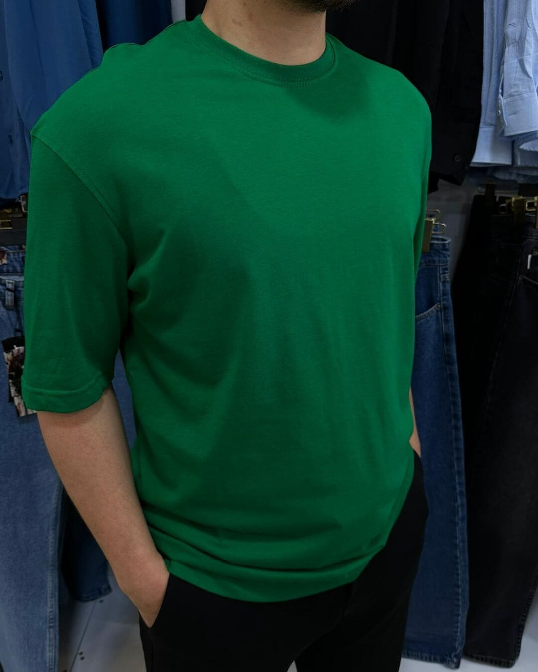 Bisiklet Yaka Basic T-Shirt
