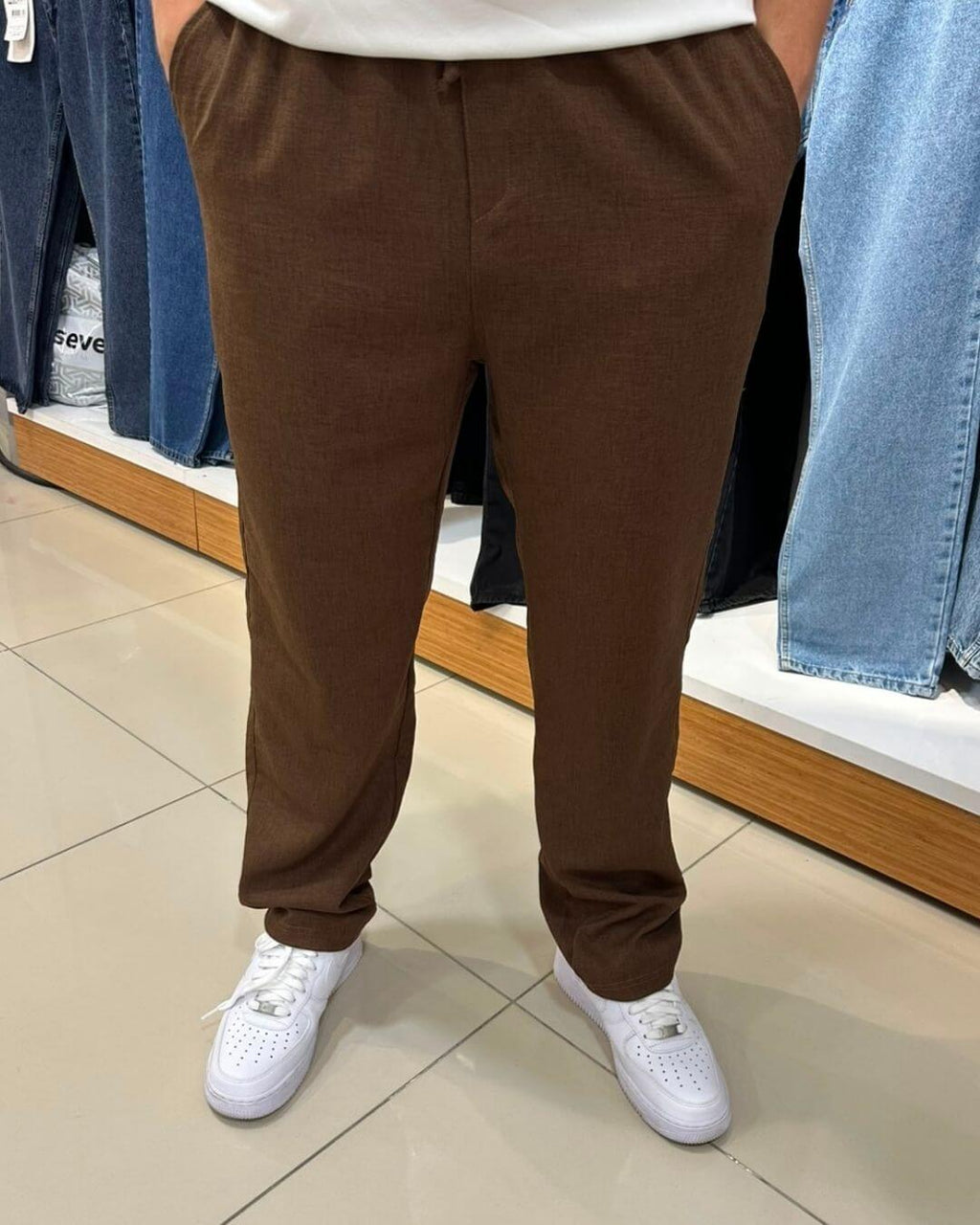 Ayrobin Baggy Keten Pantolon