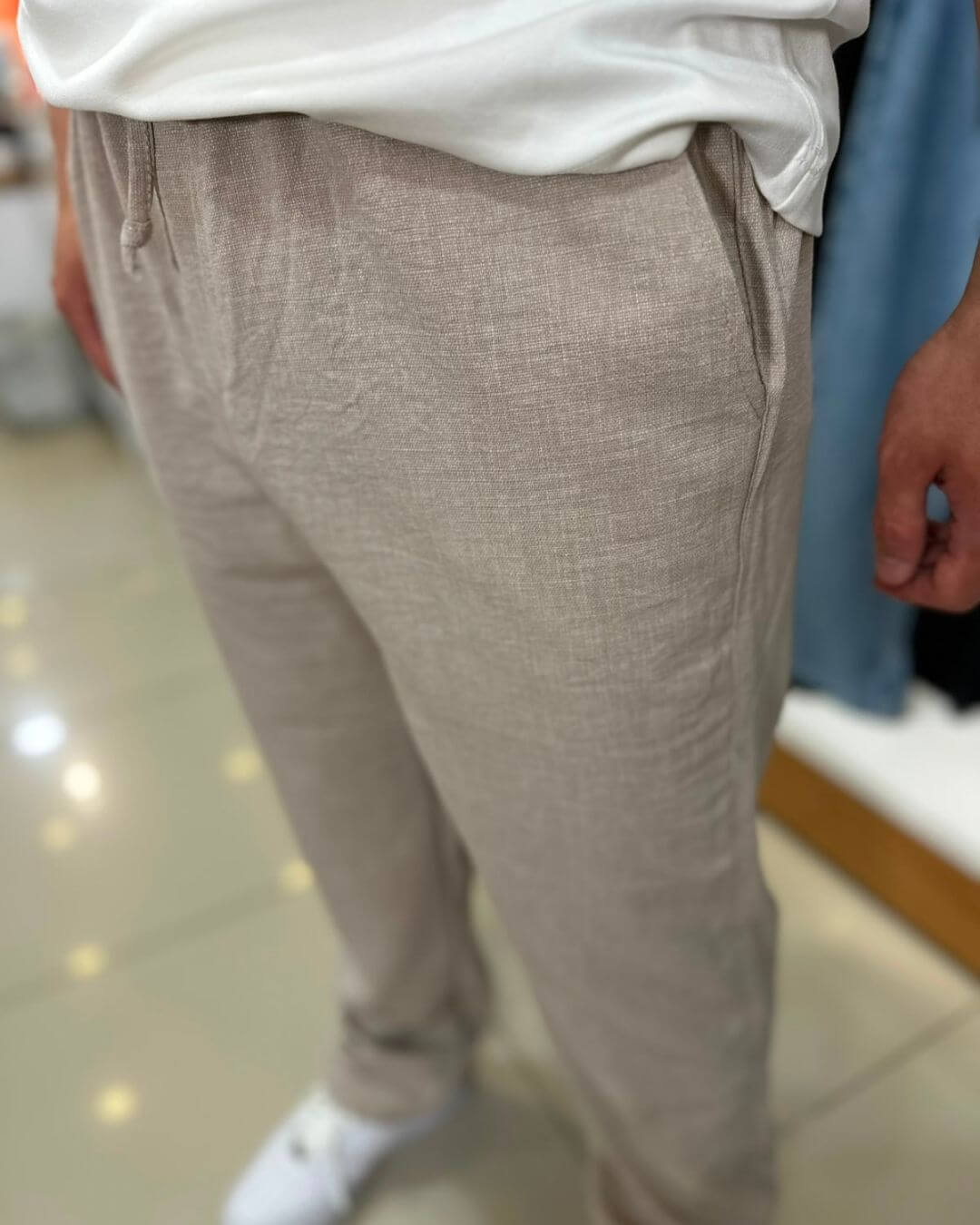 Ayrobin Baggy Keten Pantolon