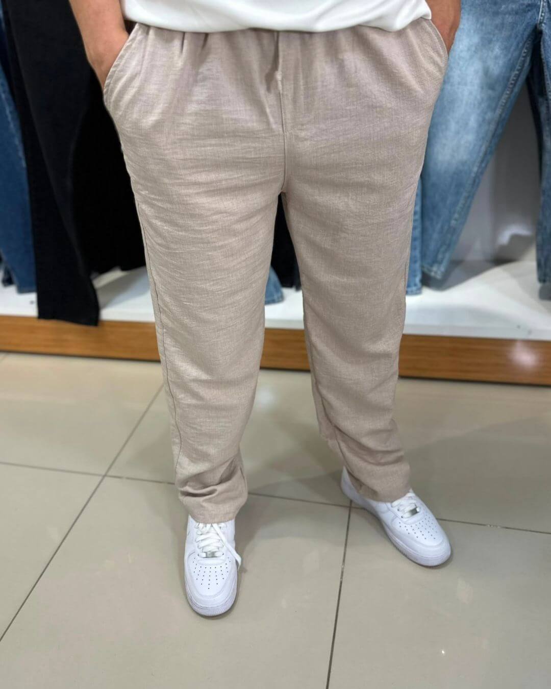 Ayrobin Baggy Keten Pantolon
