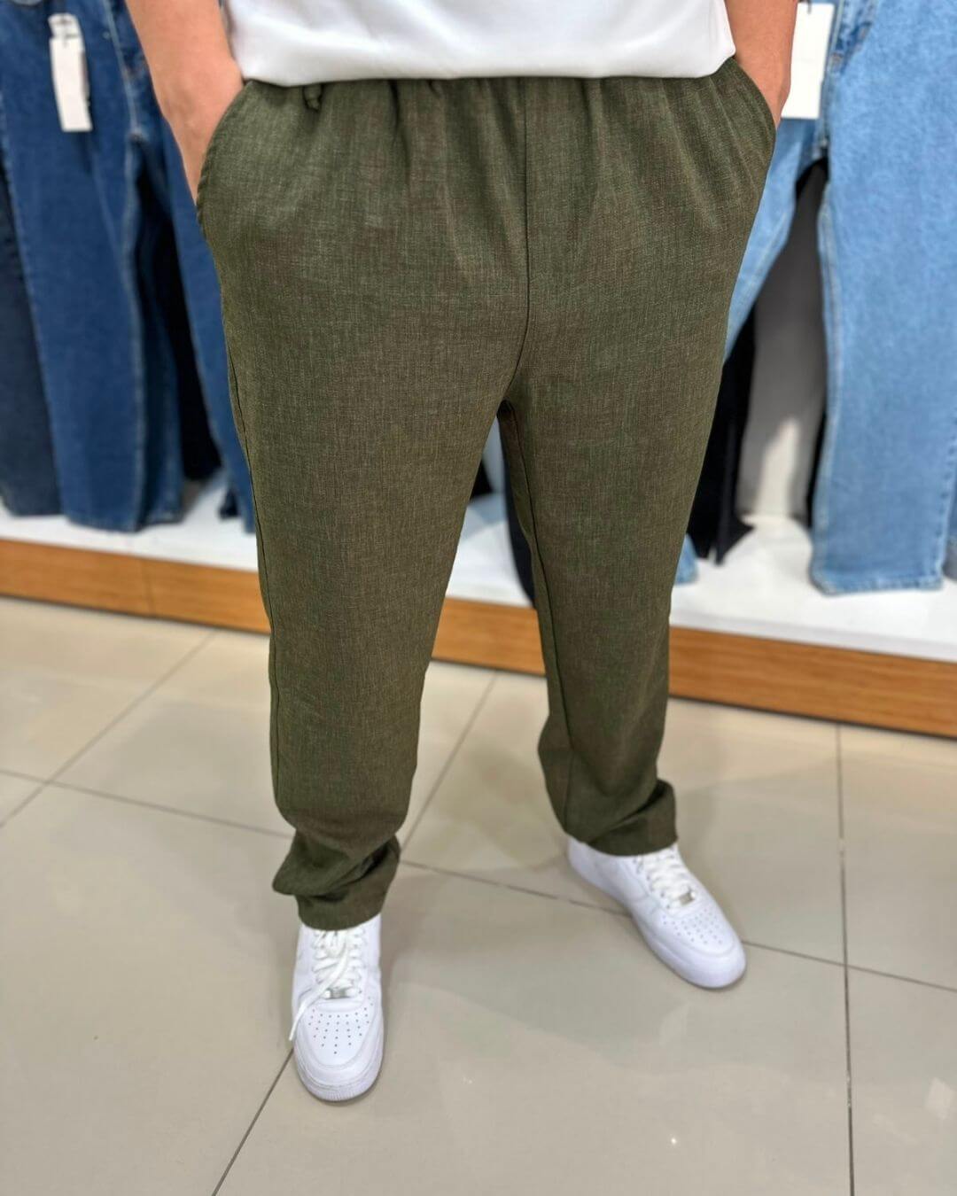 Ayrobin Baggy Keten Pantolon