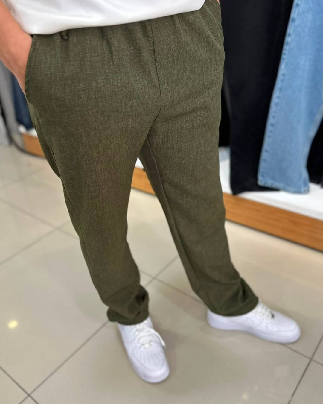 Ayrobin Baggy Keten Pantolon