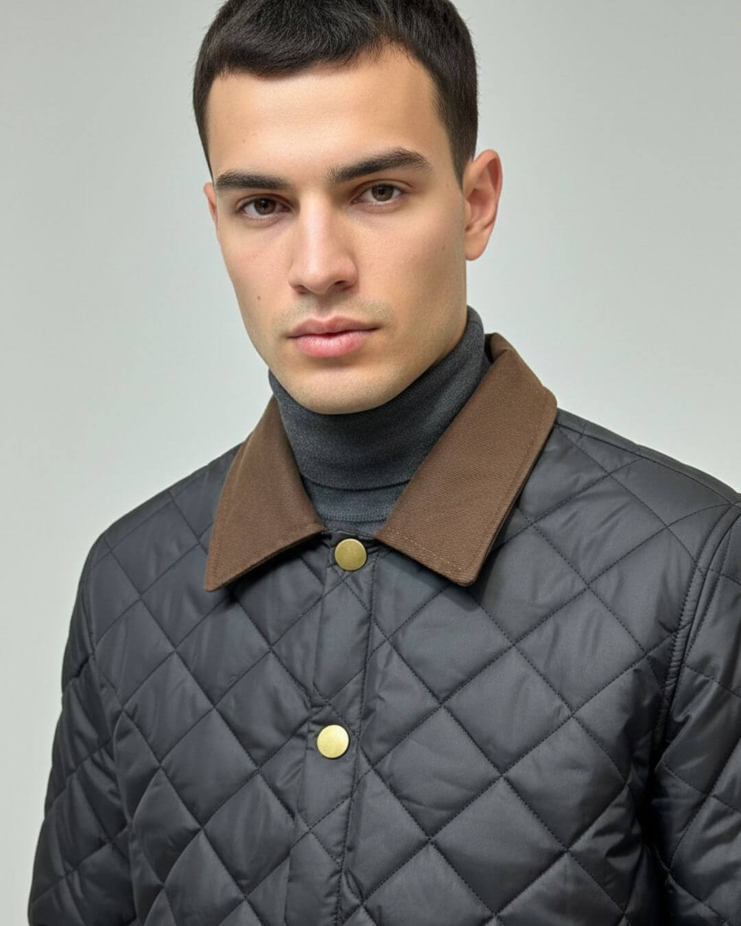 Baklava Desenli Kapitone Ceket