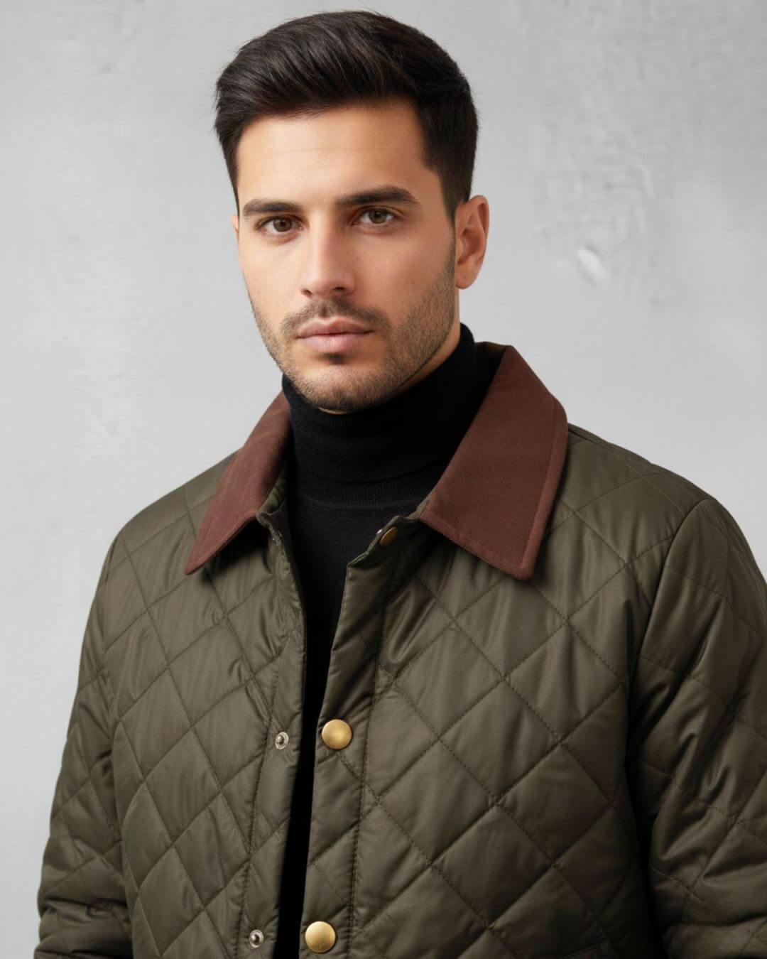 Baklava Desenli Kapitone Ceket