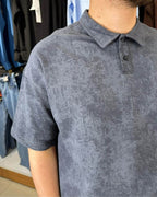 Bulut Desen Polo Yaka T-Shirt