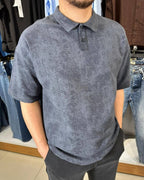 Bulut Desen Polo Yaka T-Shirt