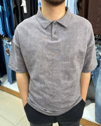 Bulut Desen Polo Yaka T-Shirt