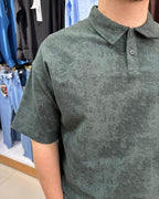 Bulut Desen Polo Yaka T-Shirt