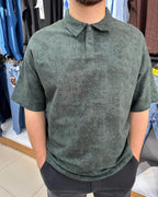 Bulut Desen Polo Yaka T-Shirt