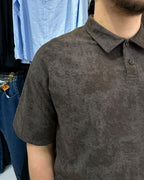 Bulut Desen Polo Yaka T-Shirt