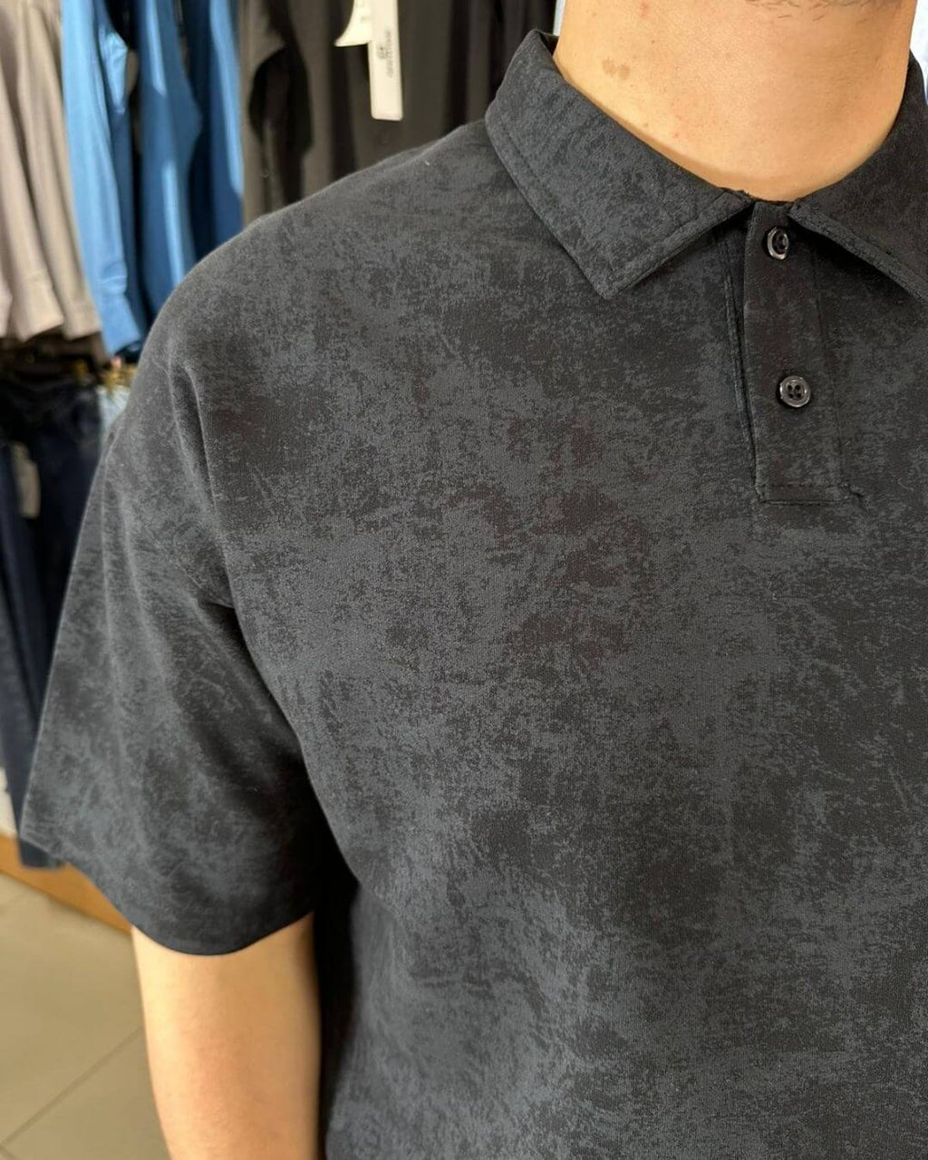 Bulut Desen Polo Yaka T-Shirt