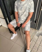 S19 un dalga desenli t-shirti