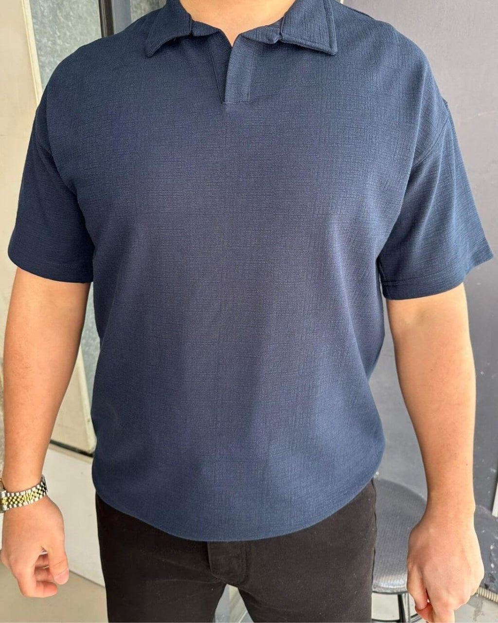 Krinkıl Yakalı T-Shirt