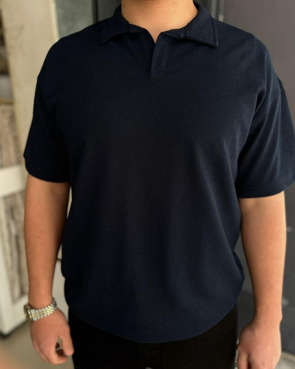 Krinkıl Yakalı T-Shirt