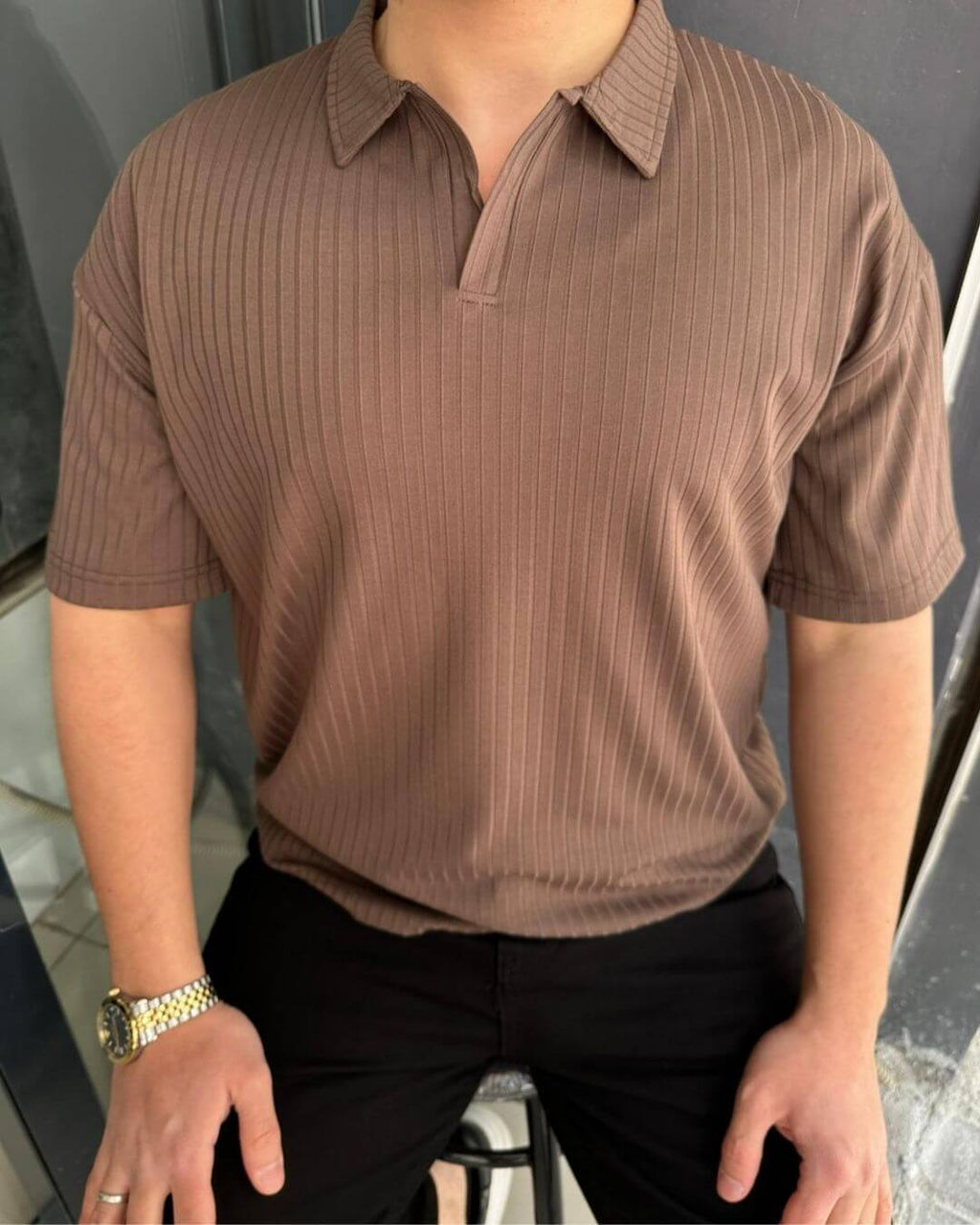 Yakalı Otoban T-Shirt